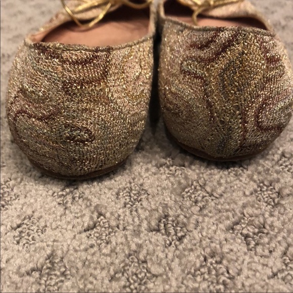 MISSONI shoes ballet flats cream and golden - Picture 5 of 11